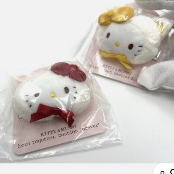 ✅Sanrio HELLO KITTY And MIMMY Plush Hair Clip Set You get Both! - Picture 1 of 5